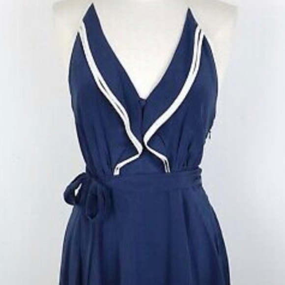Anthro (Girls from Society) Navy Gull Wing Dress - Picture 1 of 3